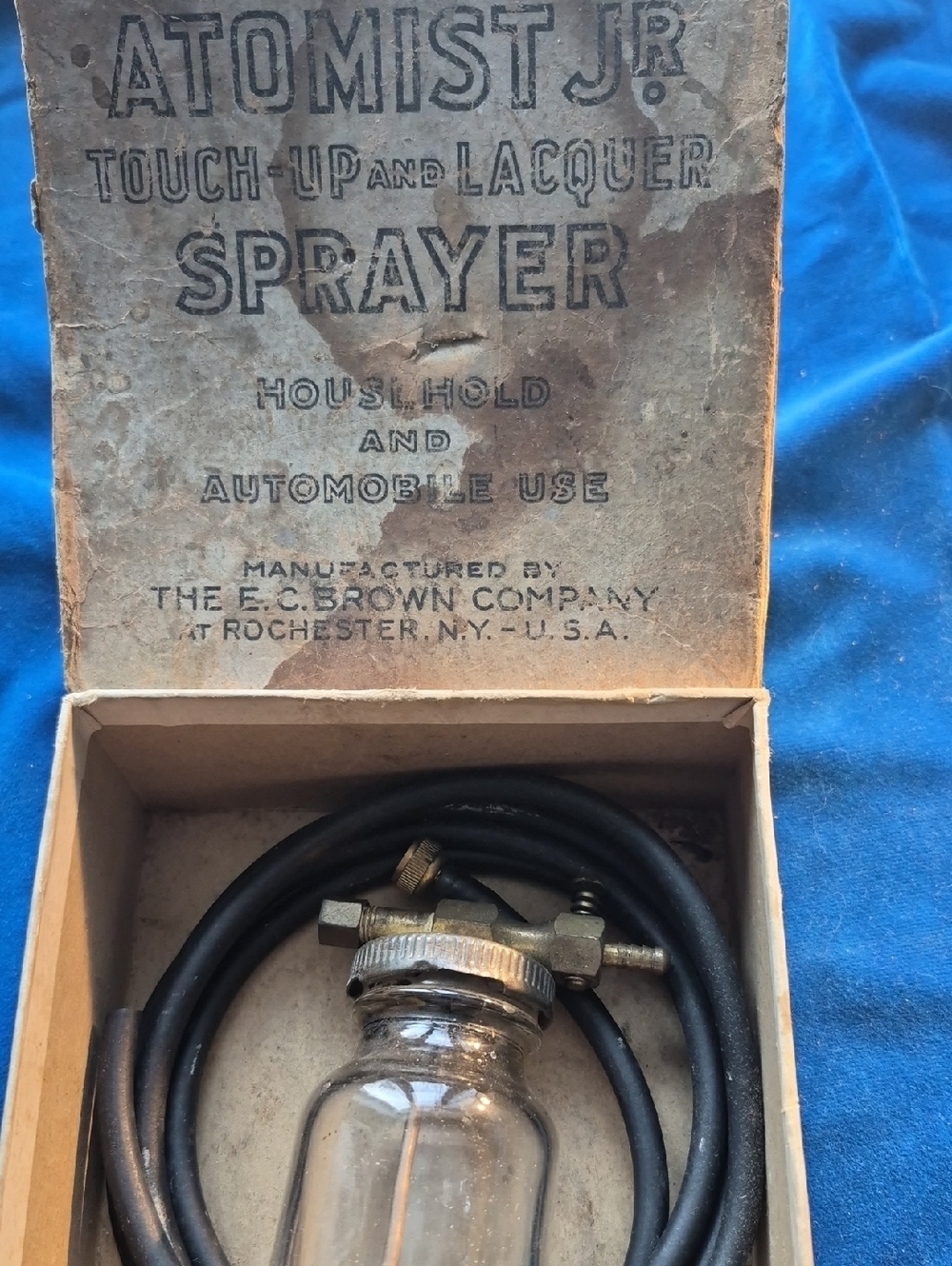 Atomist Jr. Touch-Up & Lacquer Sprayer - Clear Glass Bottle with Black Hose